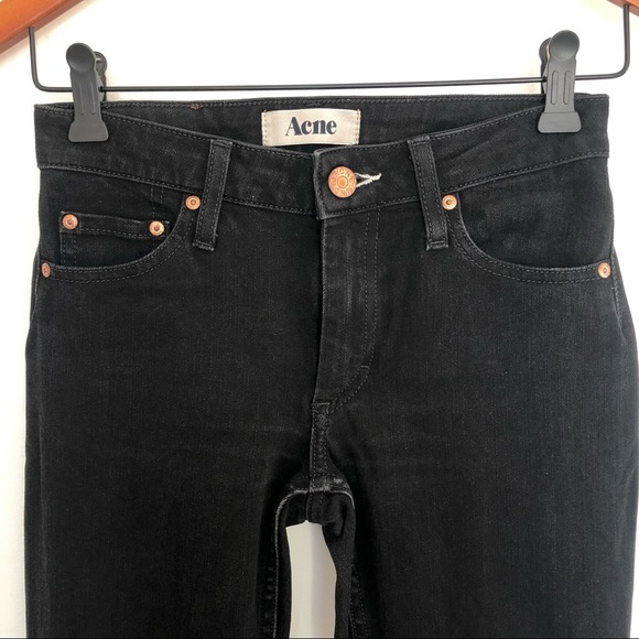 Acne Studios Women's Flex/Wet Black Skinny Denim Jeans 25 - Picture 8 of 13